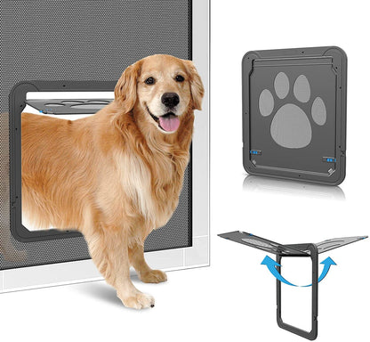11.4 inches Lockable Magnetic Flap Pet Cat and Dog Screen Door