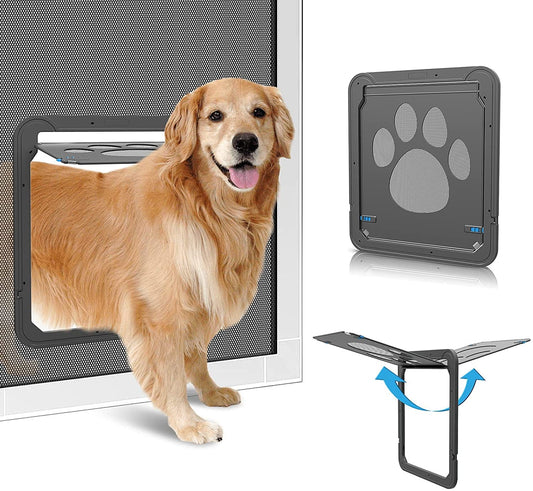 11.4 inches Lockable Magnetic Flap Pet Cat and Dog Screen Door