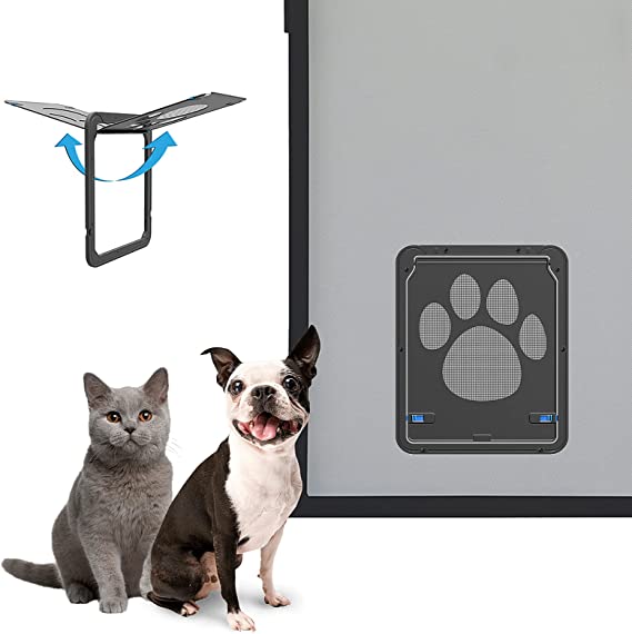 11.4 inches Lockable Magnetic Flap Pet Cat and Dog Screen Door