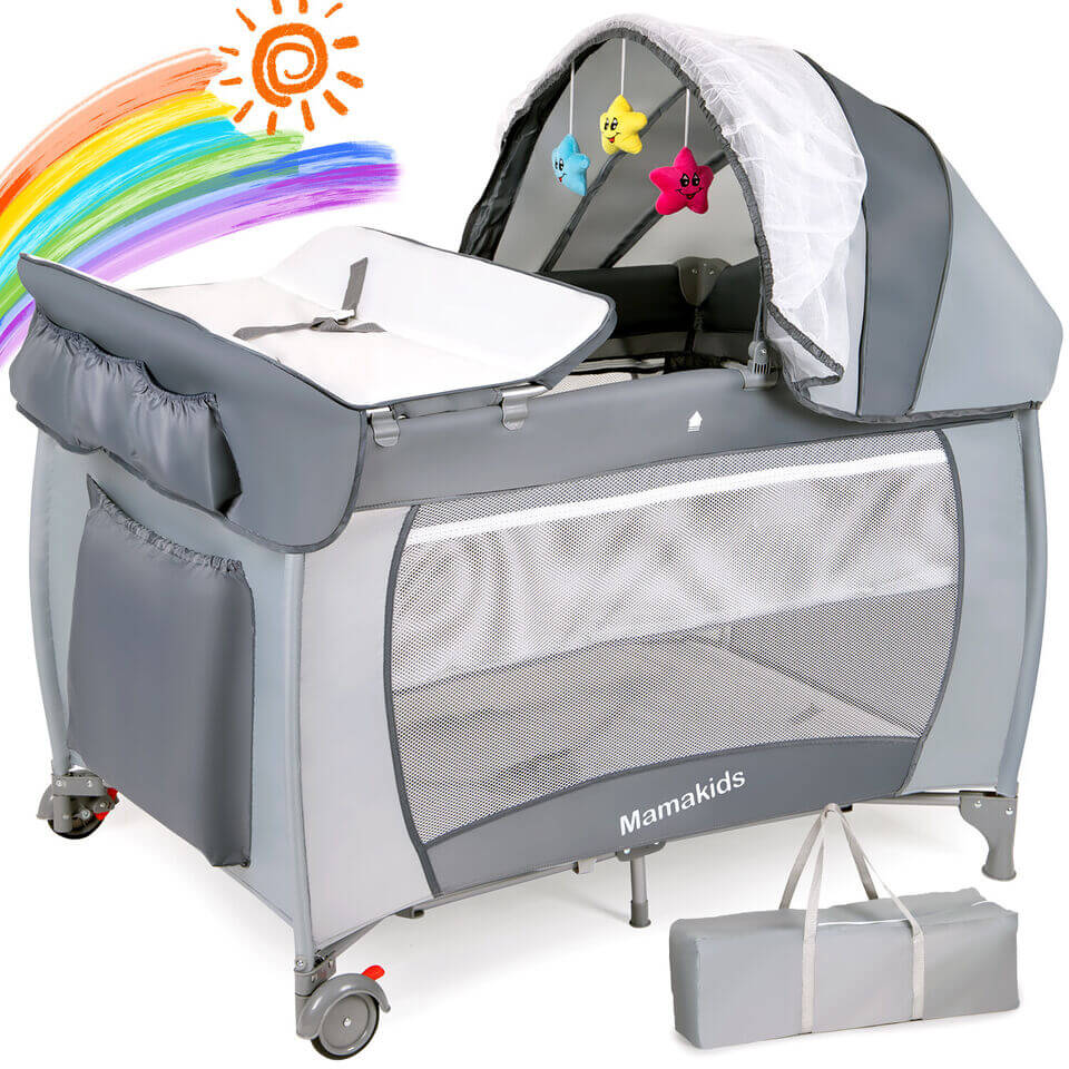2 in 1 Baby Cot with Toys
