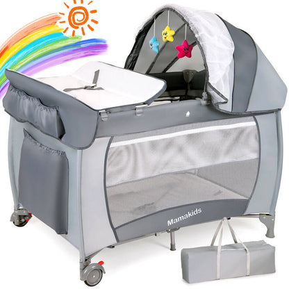 2 in 1 Baby Cot with Toys