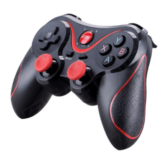 Wireless Game Controller Black with Red Accents