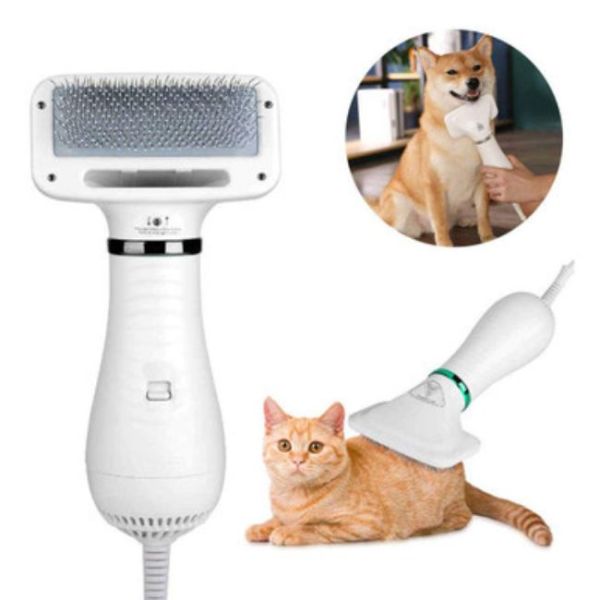 Electric 2 in 1 Pet Grooming Hair Dryer Blower Slicker Brush